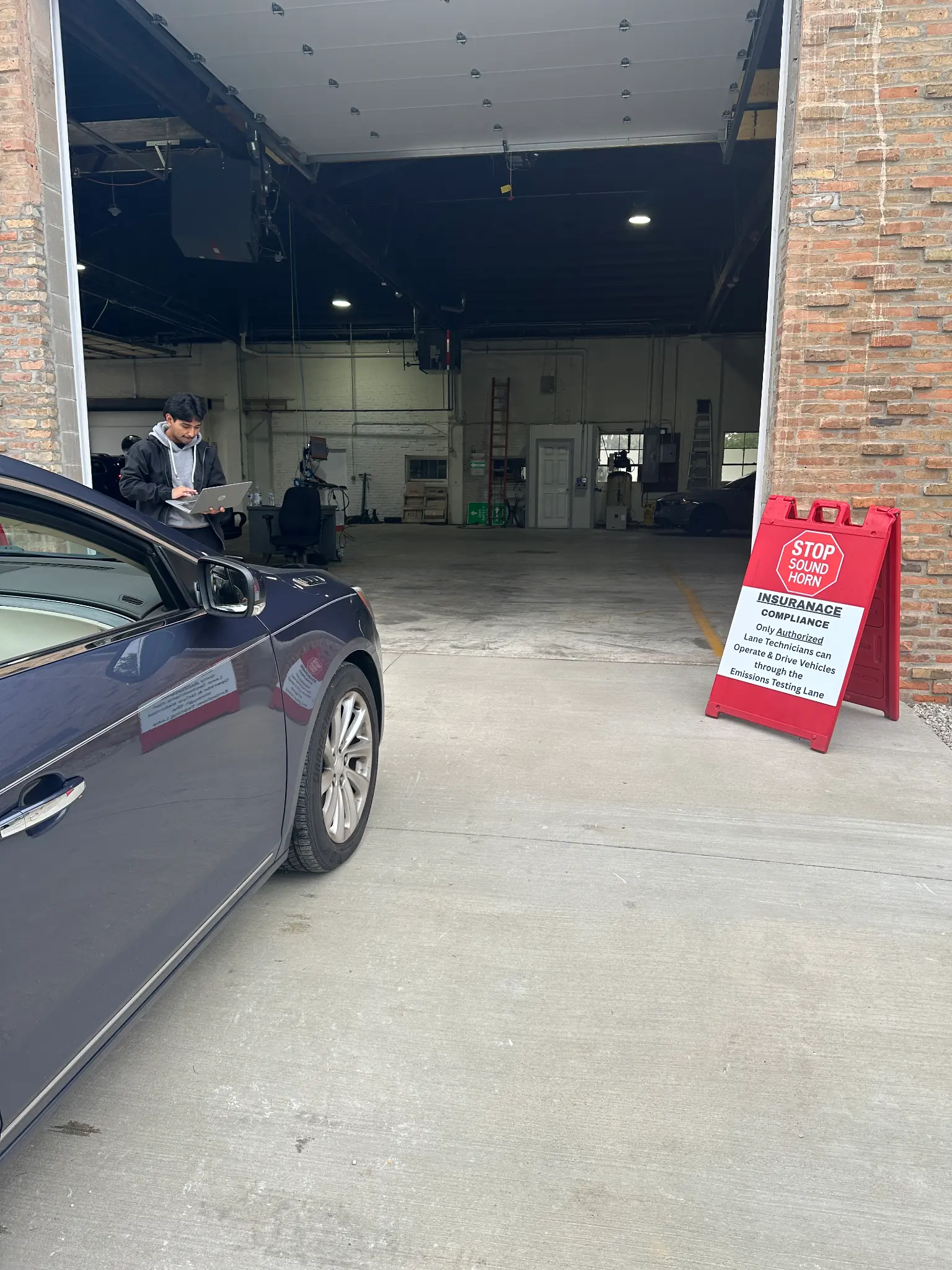 Drive-in entrance at Waukesha Emissions